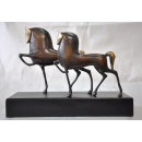 銅雕雙馬 y01037  立體雕塑.擺飾 立體擺飾系列-動物、人物系列